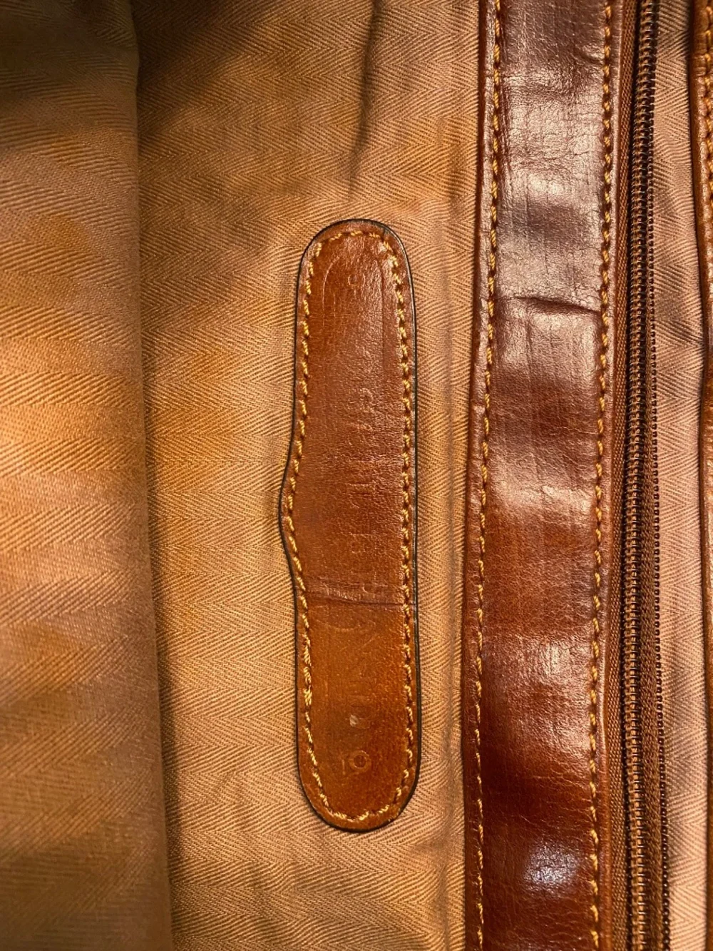 Vintage Brown Leather Fossil Messenger Laptop Bag